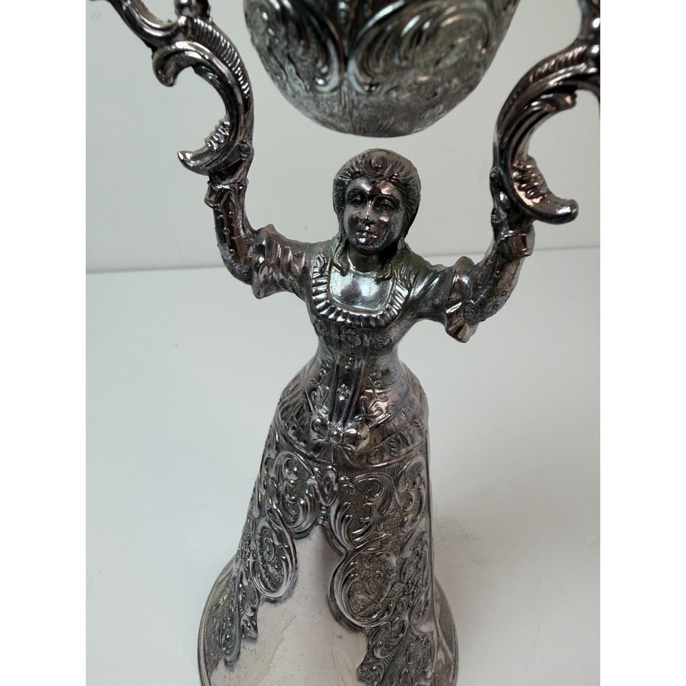 Silver Plated Wedding Cup German Chalice Lady Bridal Toasting Vintage - Picture 3 of 8